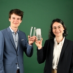 Nicholas Dahlke und Anna Perkovic beim Bundeswettbewerb von Jugend forscht